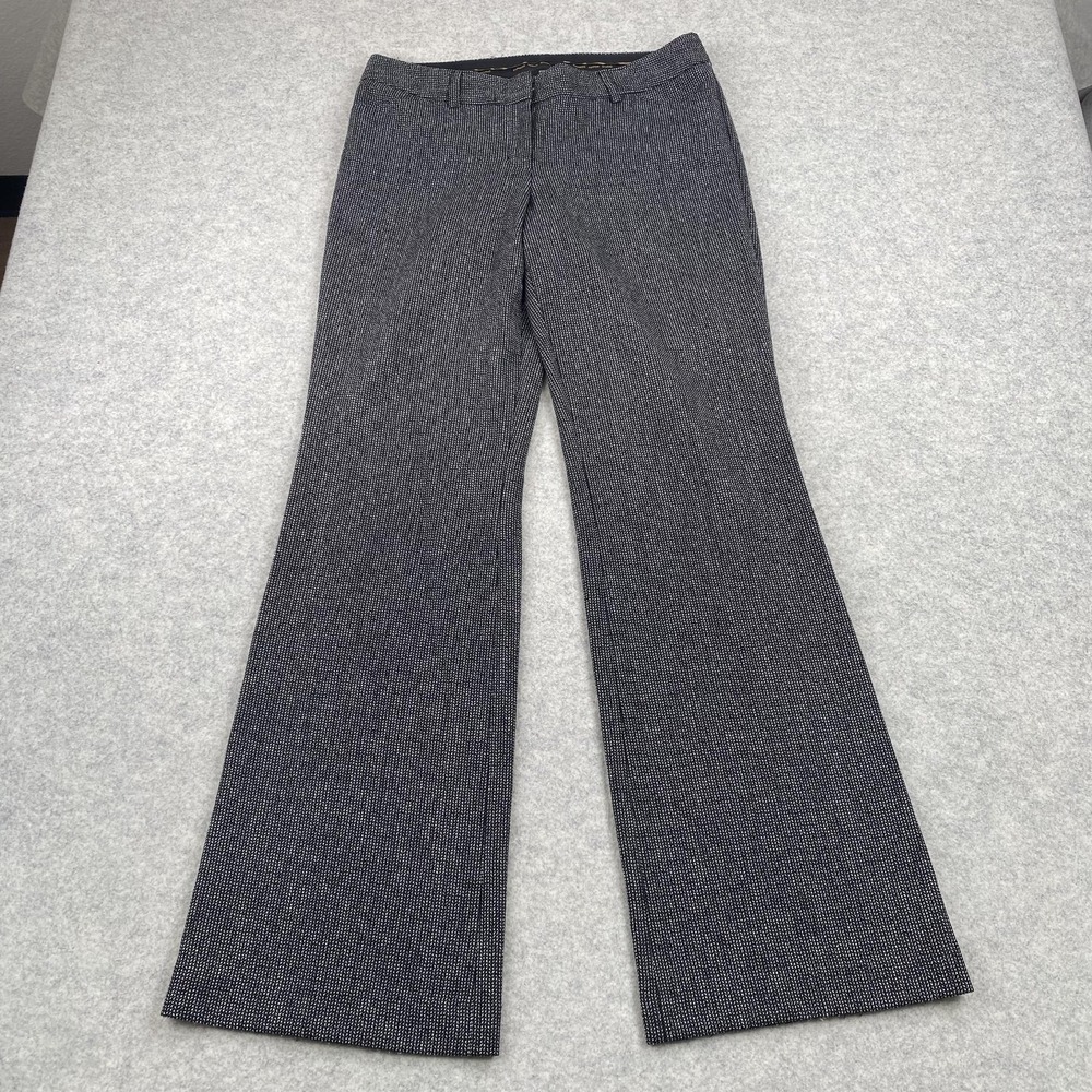 Express Pants Womens 6 (32x32) Gray Editor Tweed Wide Leg Wool Blend Dress Work